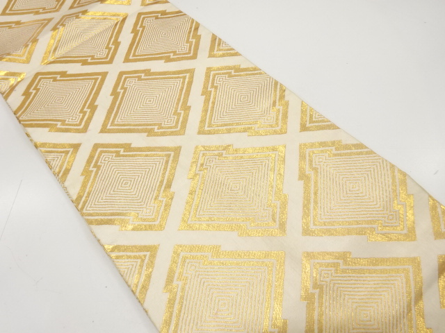 JAPANESE KIMONO / ANTIQUE OBI FOR DANCE / WOVEN MATSUKAWABISHI